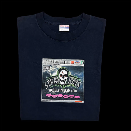 Stray rats browser tee navy