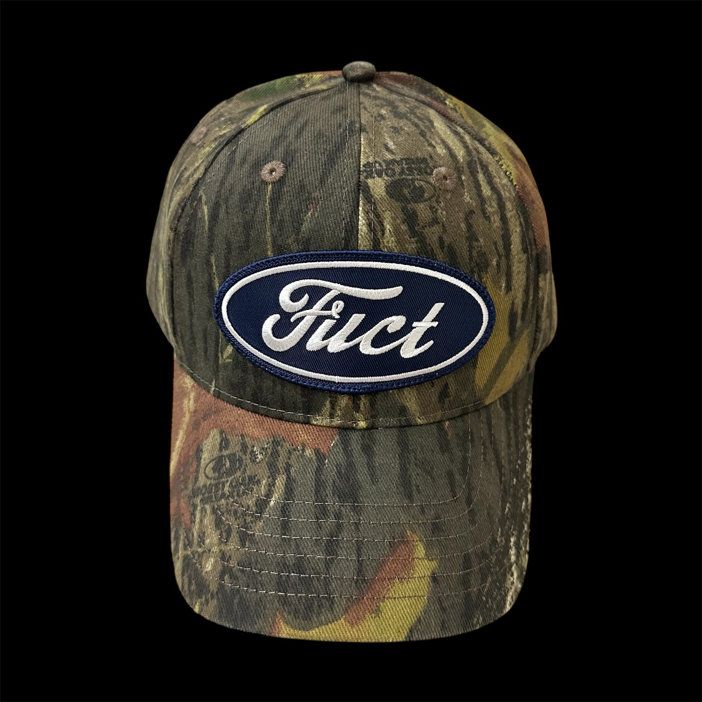 FUCT parody oval logo cap MOSSY OAK
