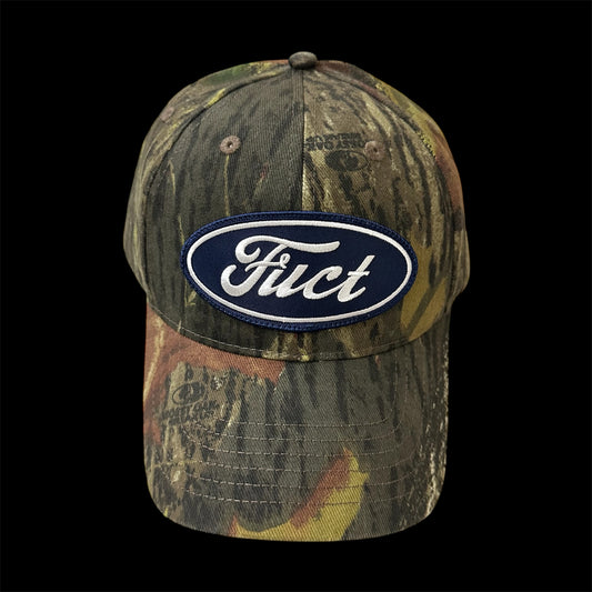 FUCT parody oval logo cap MOSSY OAK