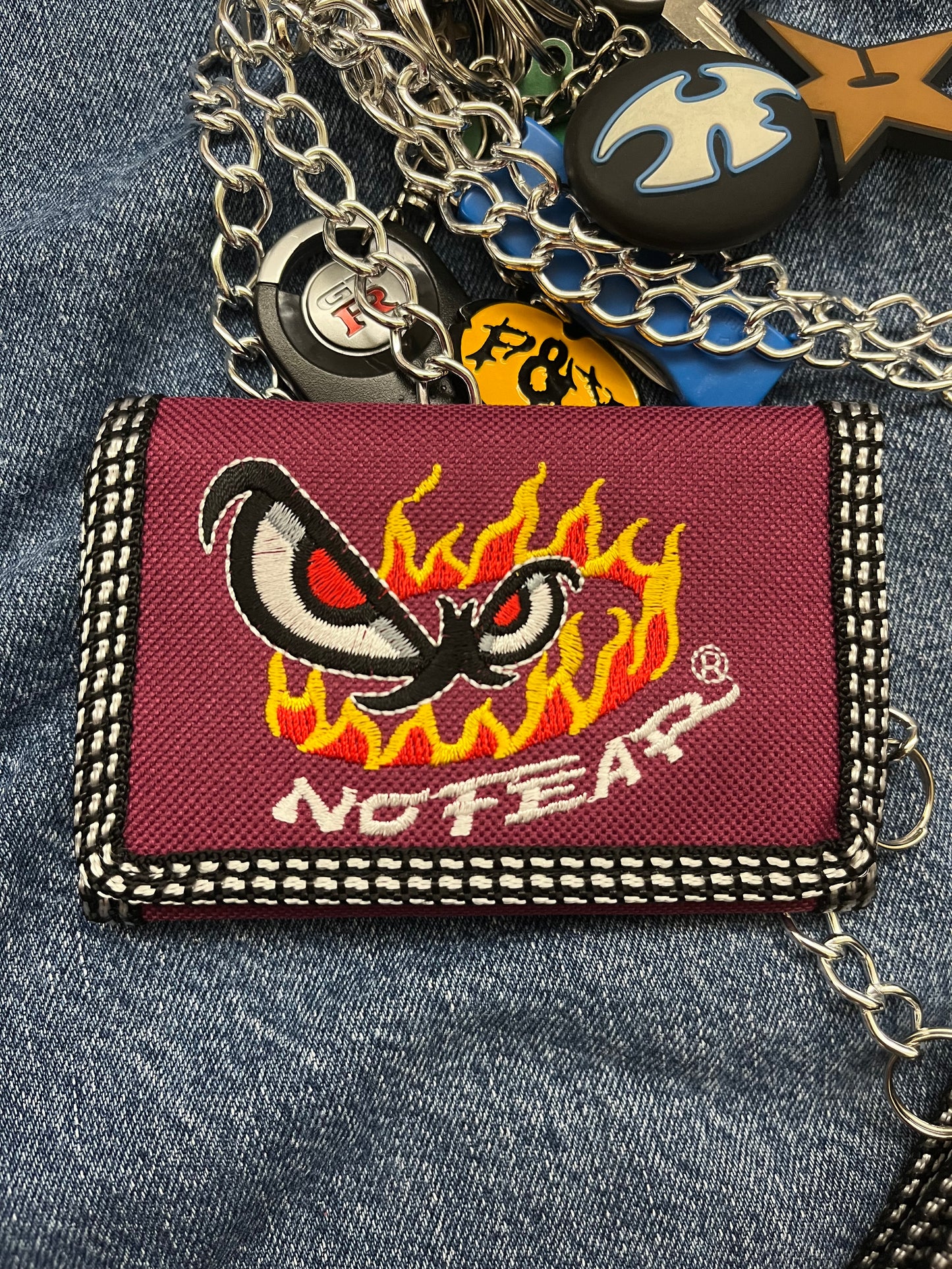 BOOTLEG NO FEAR WALLET (BURGUNDY)