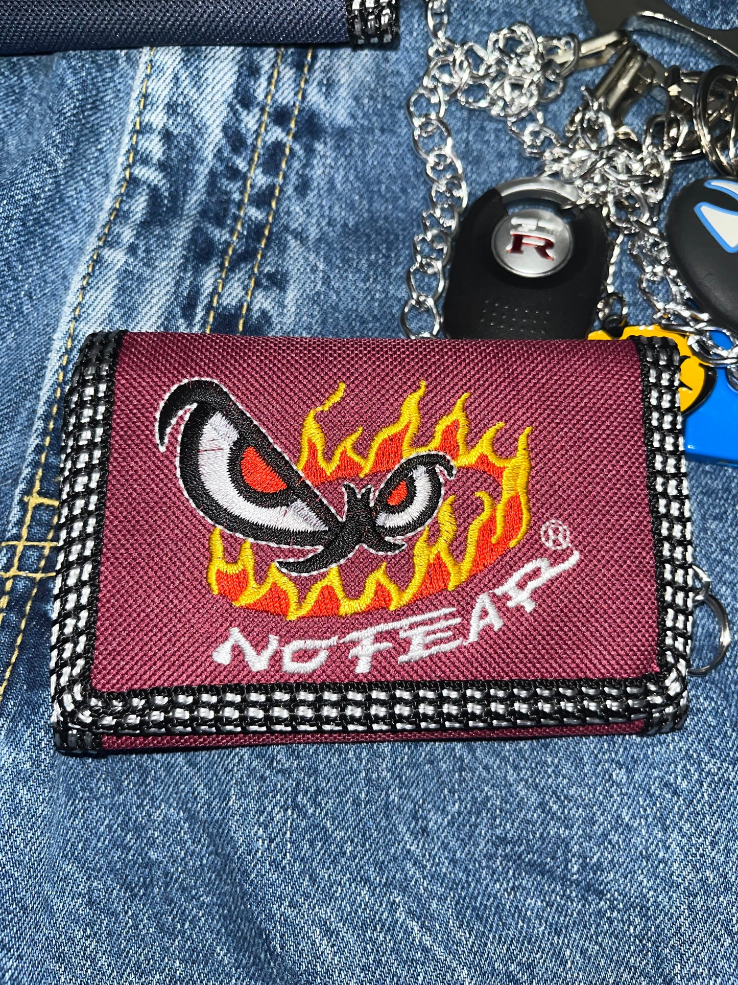 BOOTLEG NO FEAR WALLET (BURGUNDY)